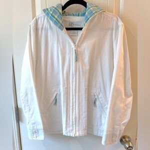 Women's Spring Zip Up Jacket Size M
Solid White Long Sleeve